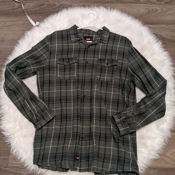 Globe - Mens Large - Green Plaid Button up Shirt - Picture 1 of 4